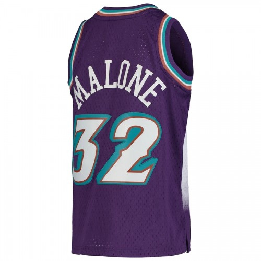 Men's Utah Jazz Karl Malone #32 Throwback Purple 91-92 Hardwood Classics Jersey-Pro Kit Vault | Brand New 26/27 Sports Jerseys